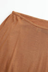 SWAYING/KNIT seamless round hem long skirt SW24SS3B23 clay color PS82